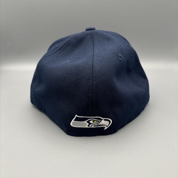 Seattle Seahawks New Era Cap Hat Adult Fitted Size 7 1/4 Blue - Picture 3 of 7